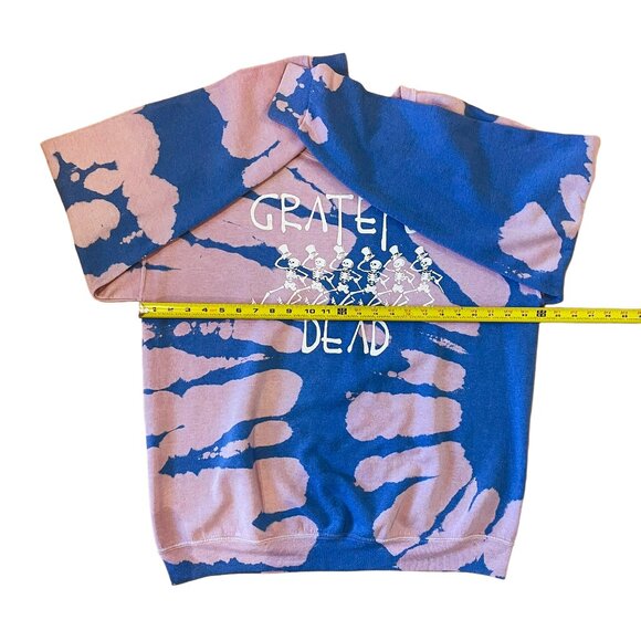 Grateful Dead Dancing Skeletons Tie-Dye Crewneck Sweatshirt Pink Blue XL - Picture 6 of 9